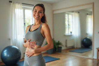 Femme en tenue active dans un studio de physiotherapie