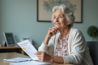 Femme âgée en consultation pour vaccination shingles